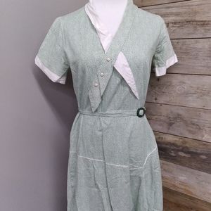 1930s Day dress- Green